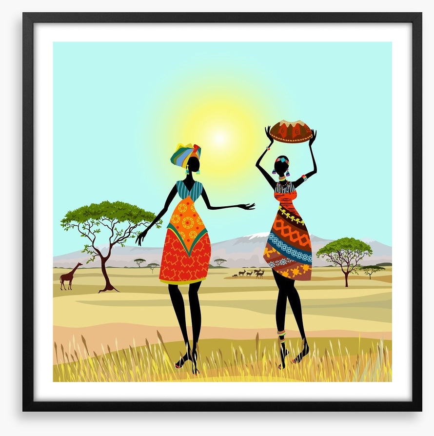 African women on the plains