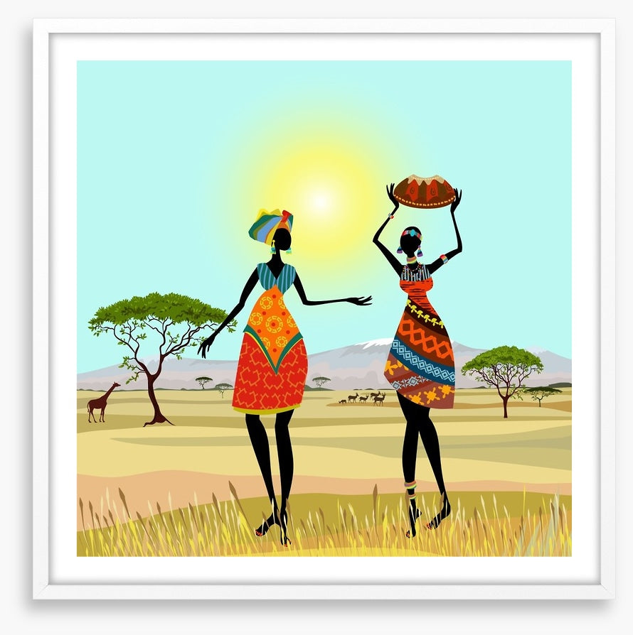 African women on the plains