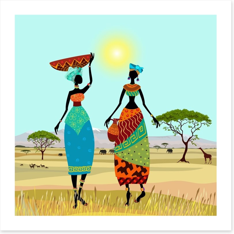 African women on the plains