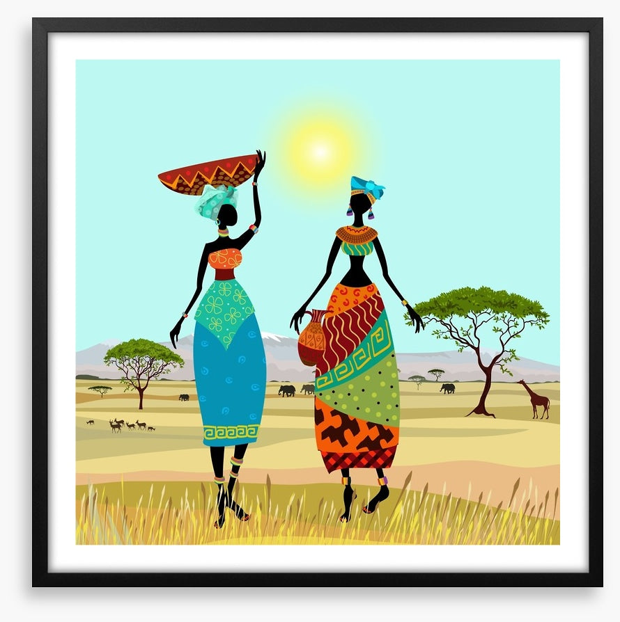 African women on the plains