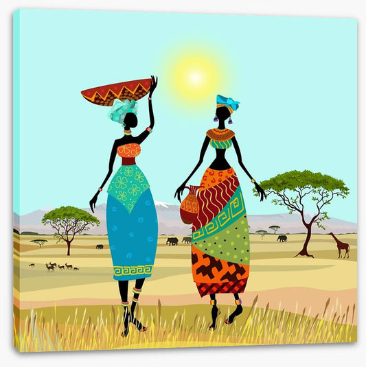 African women on the plains