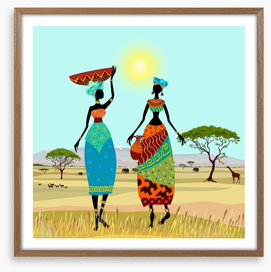 African women on the plains