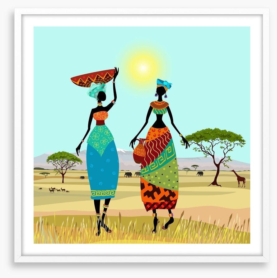 African women on the plains