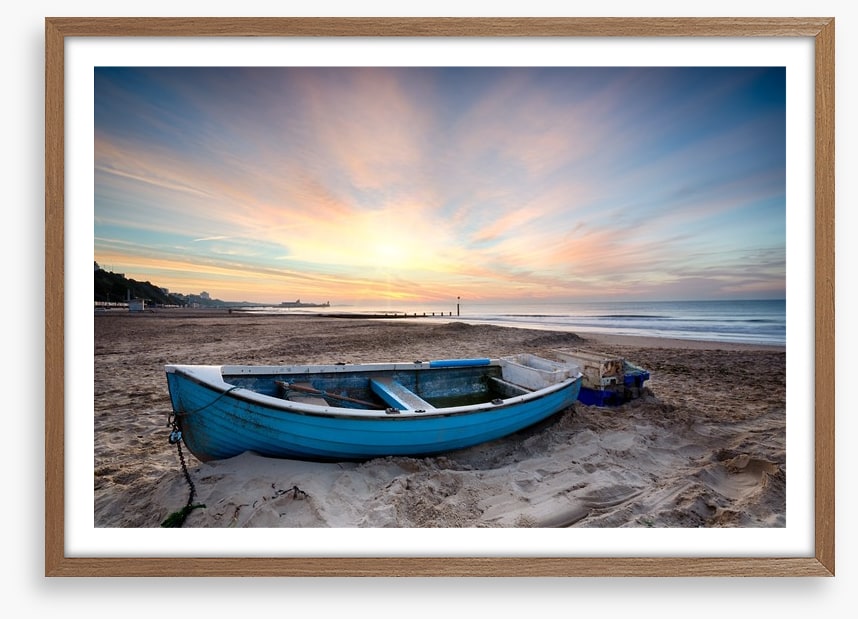 Fishing boat at sunrise