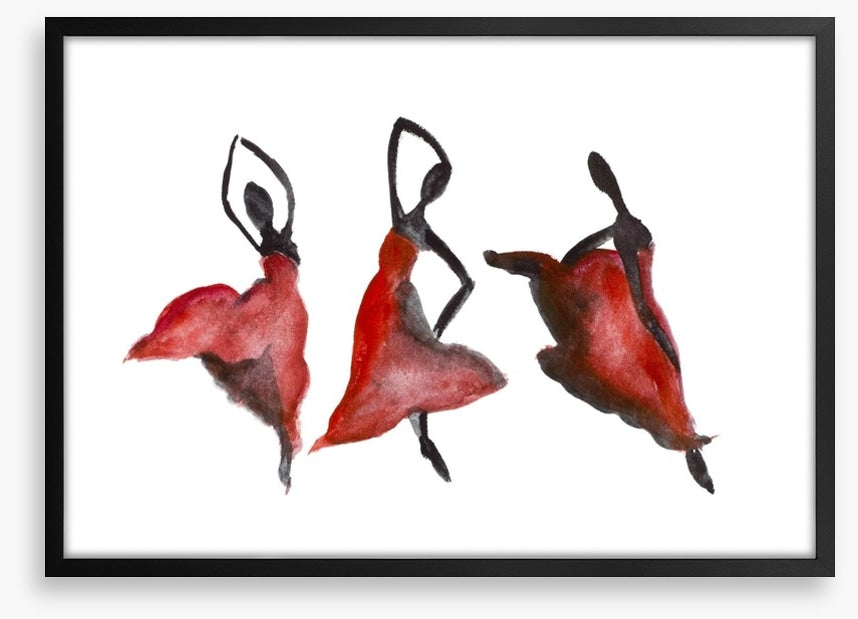 Dancers in red