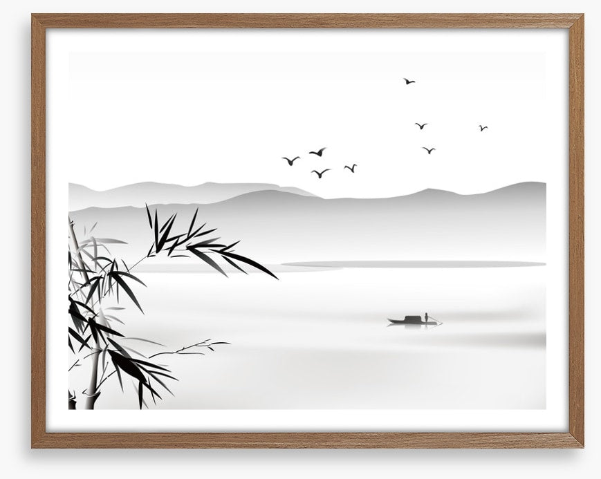 Bamboo boat lake