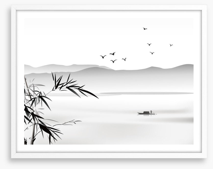Bamboo boat lake