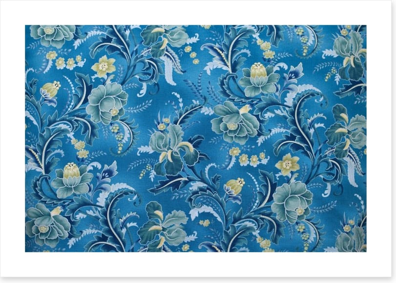Brocade in blue