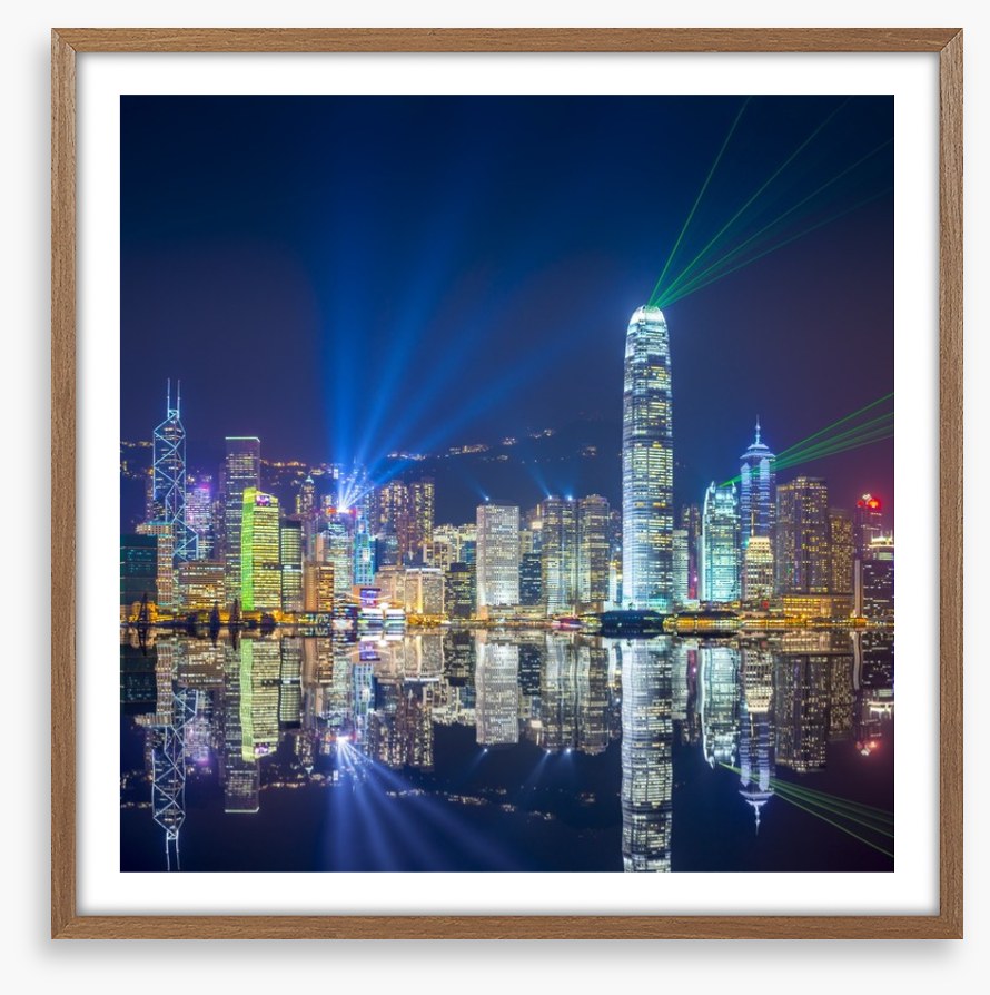 Hong Kong skyline reflections