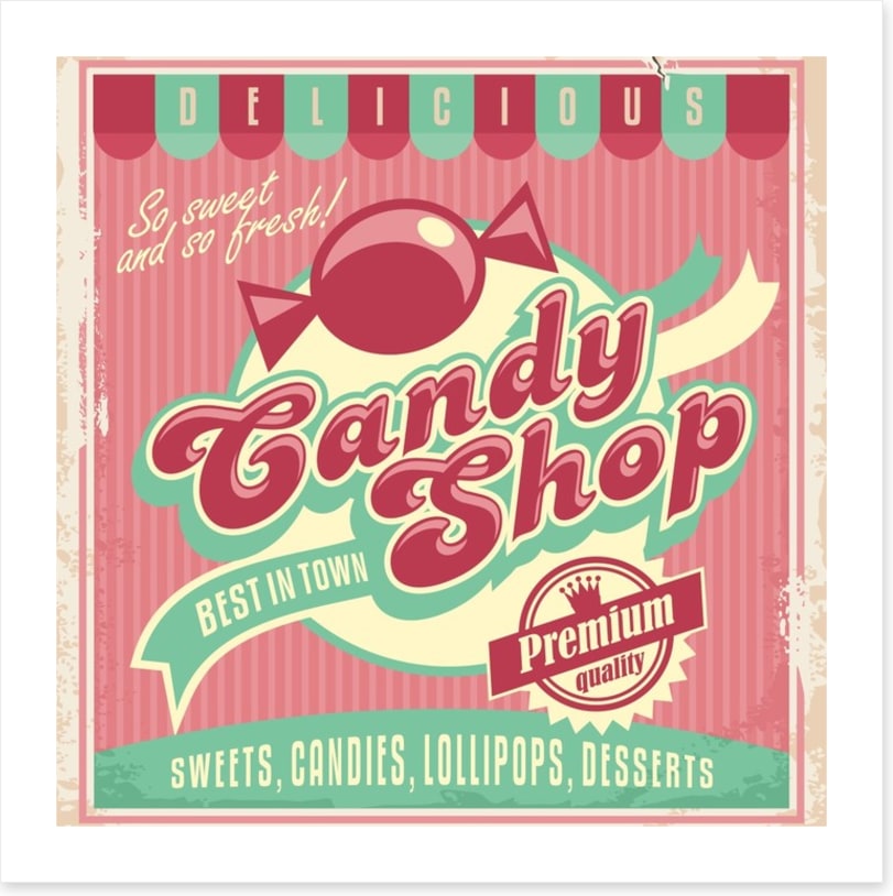 Vintage candy shop