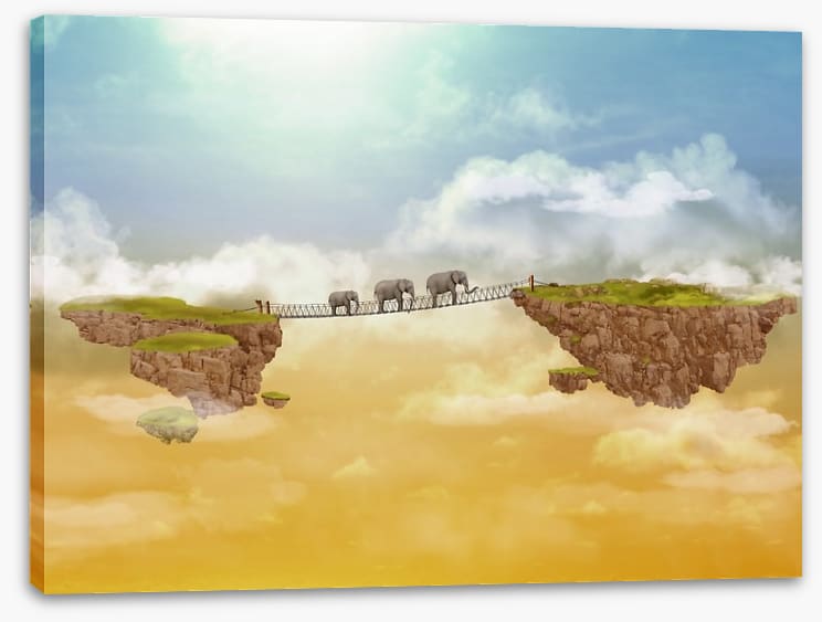 Elephants crossing
