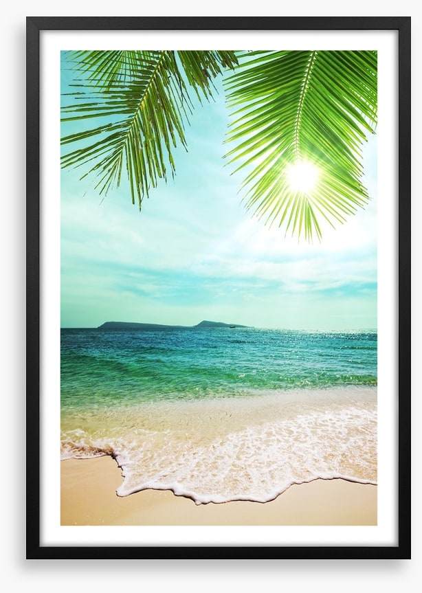 Vintage style tropical beach