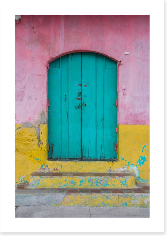 The turquoise door