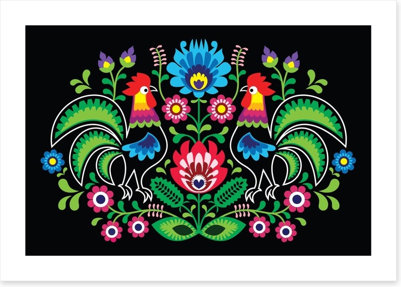 Two roosters