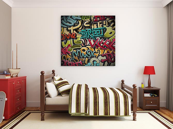 Street music graffiti