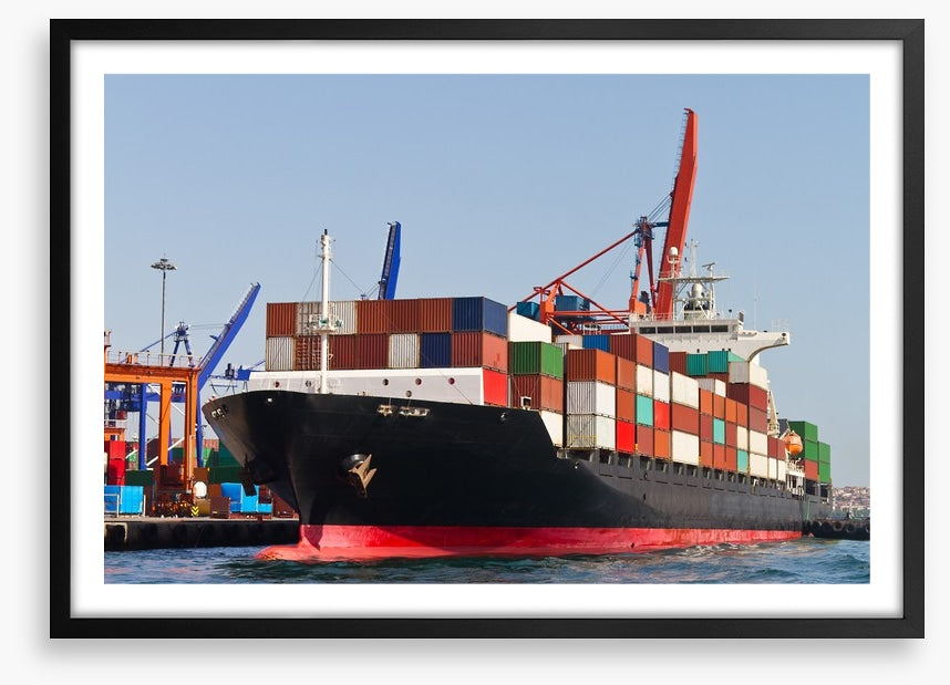 Cargo ship in dock