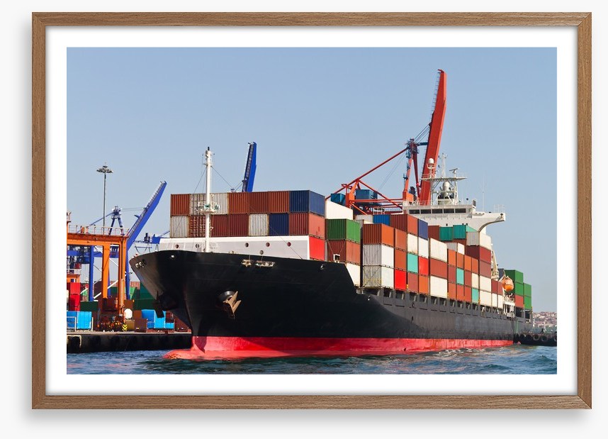 Cargo ship in dock