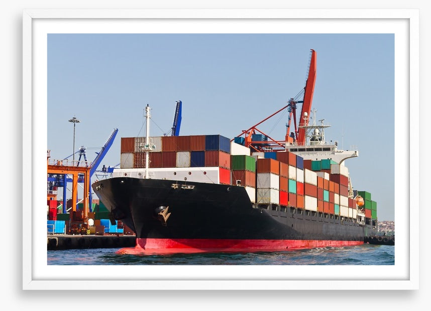 Cargo ship in dock