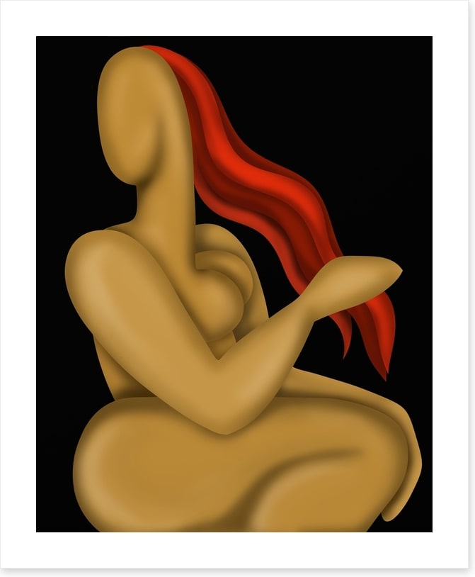 Red hair bare