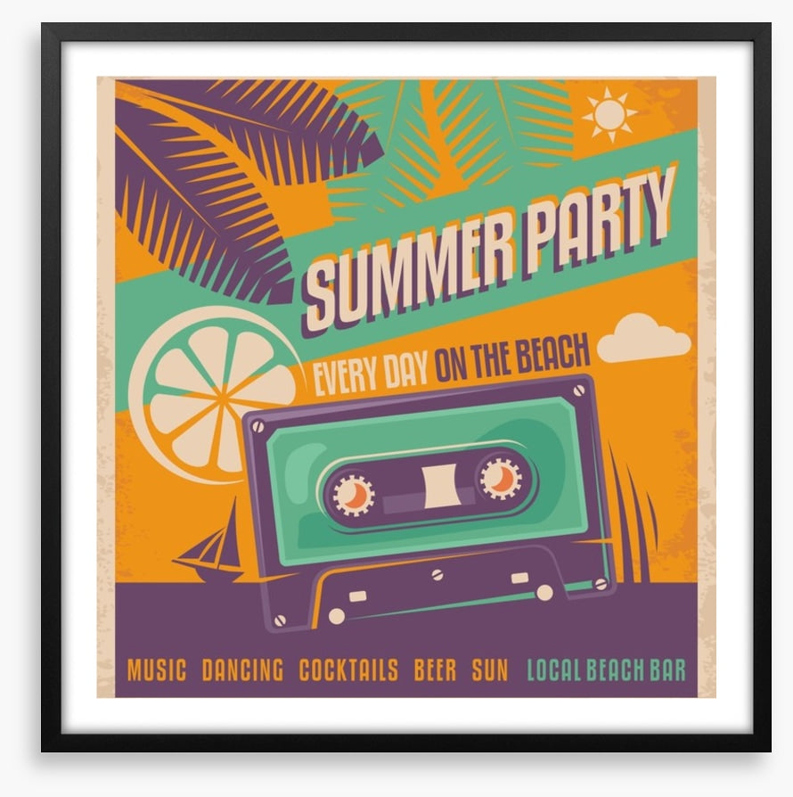 Retro beach party