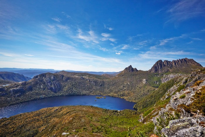 Cradle Mountain and Dove Lake aerial