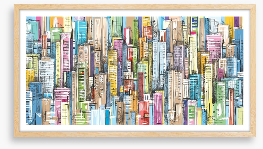 City facades panorama