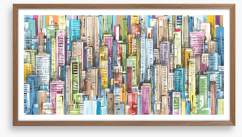 City facades panorama