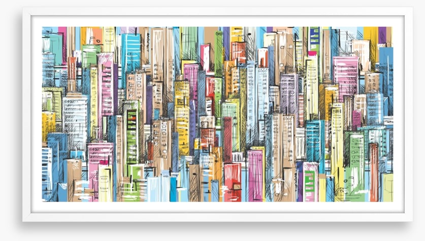 City facades panorama