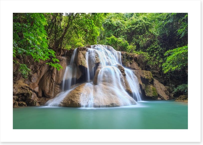 Green jungle falls, Thailand