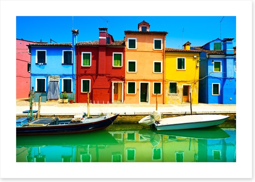 Burano island canal, Italy