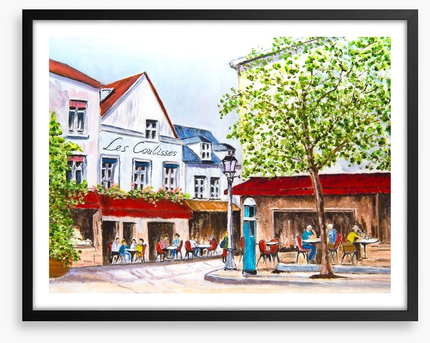 Cafes in the village square