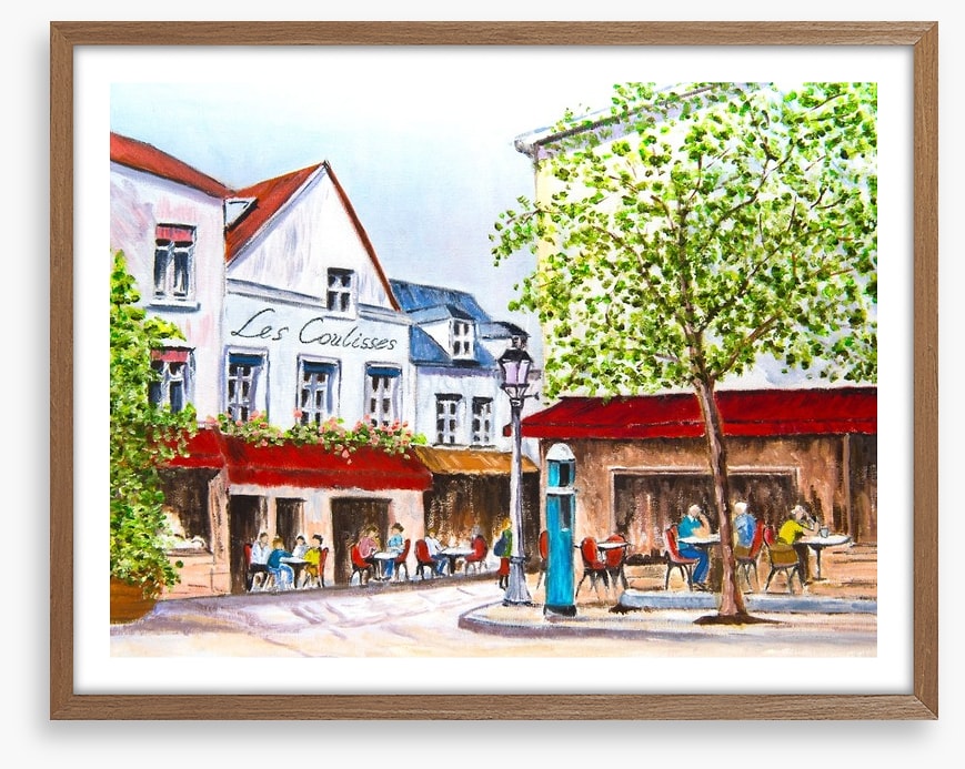 Cafes in the village square