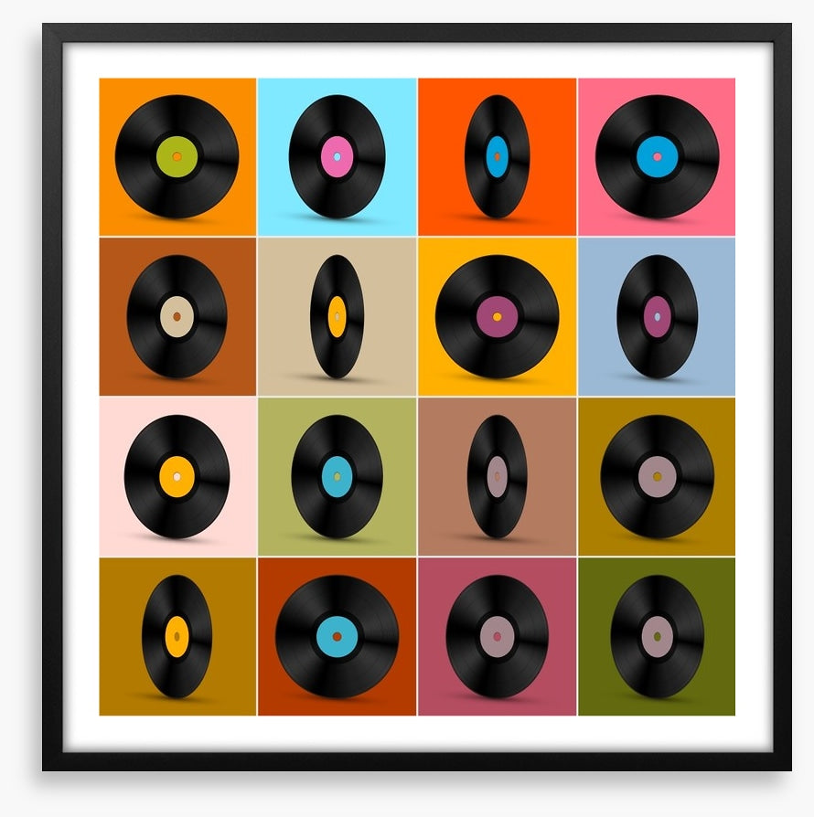Retro vinyl records