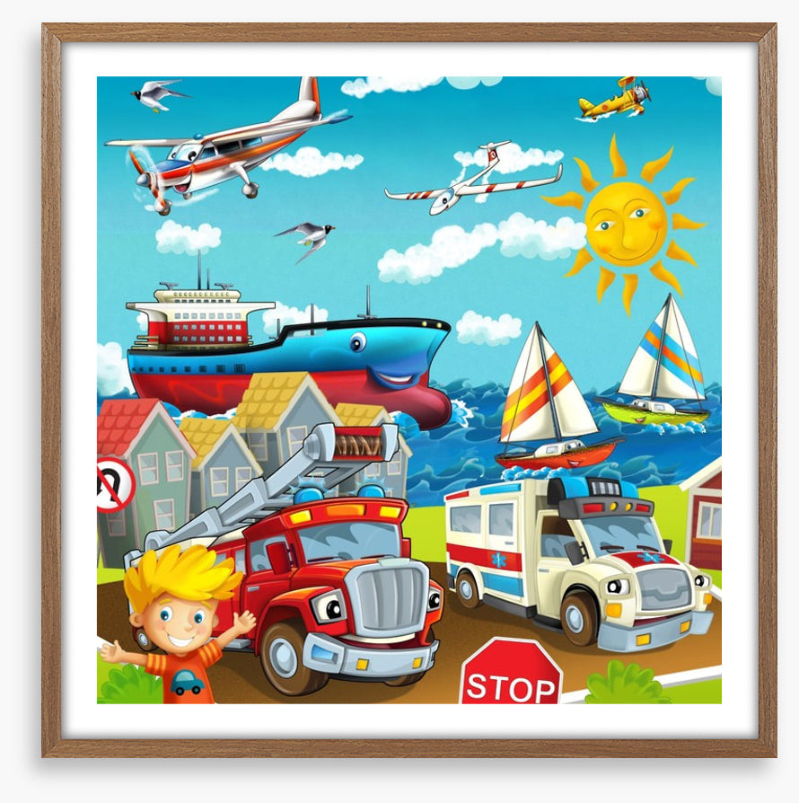 The bustling port