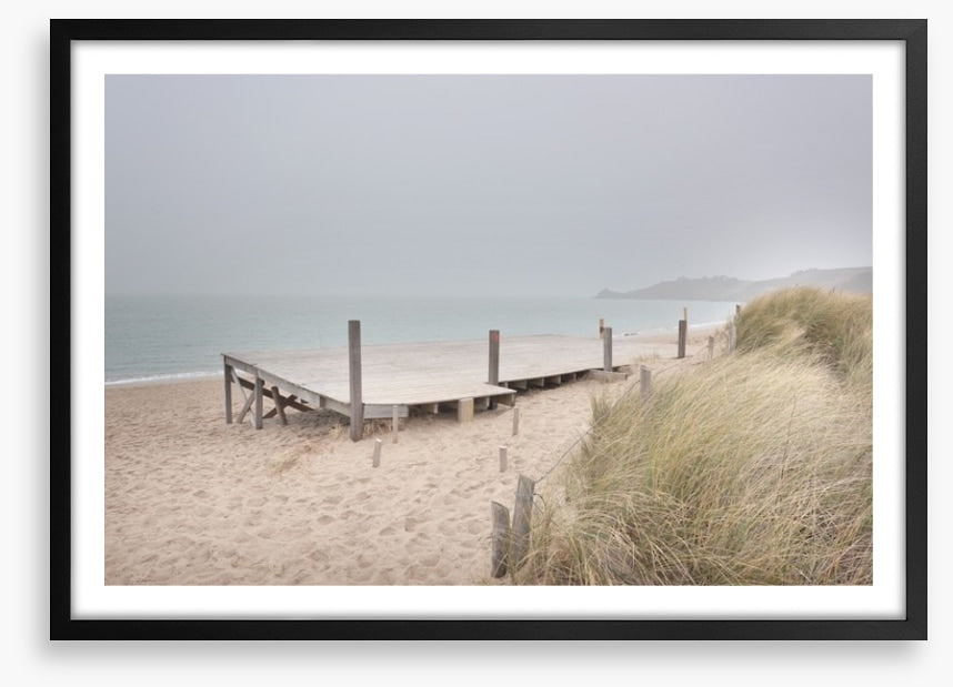 White sand jetty