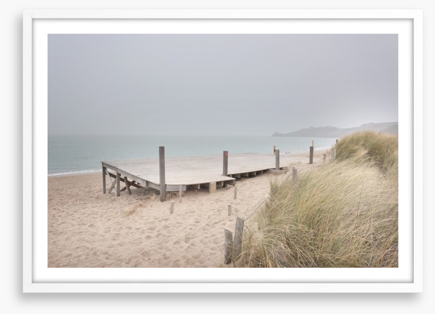 White sand jetty