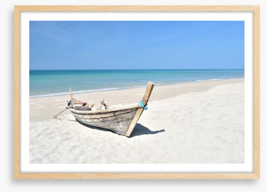 Longtail boat on the beach