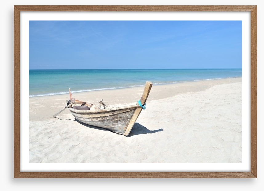Longtail boat on the beach