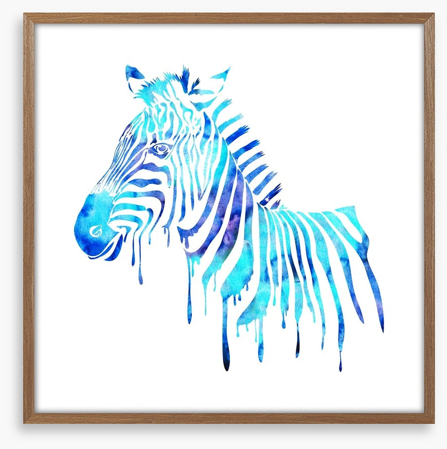 Dripping zebra blue