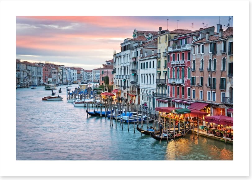 Sunset from the Rialto Bridge