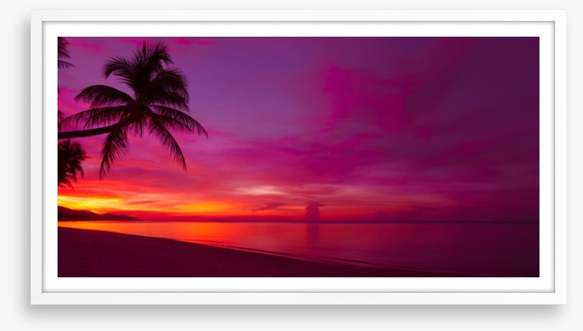 Tropical sunset panorama