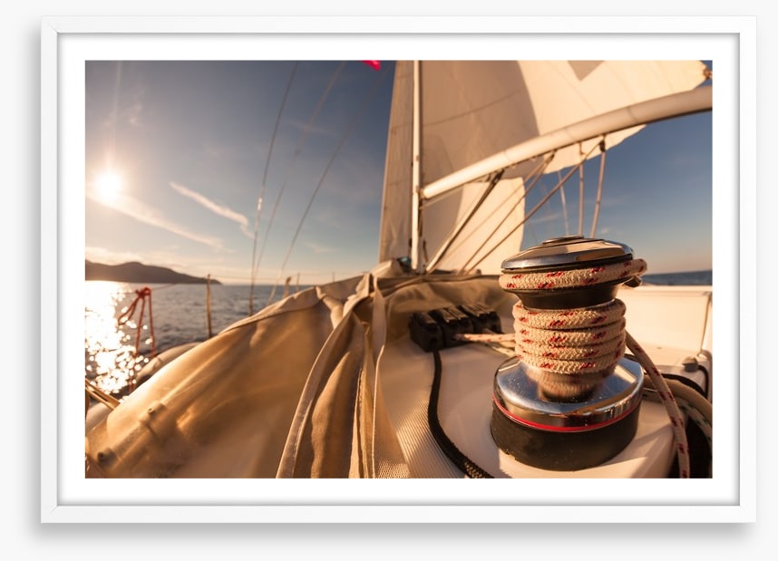 Sailing at sunset