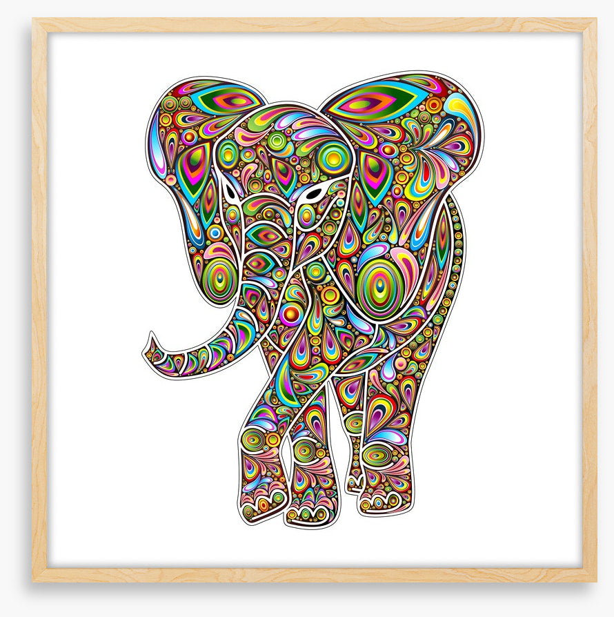 Psychedelic elephant