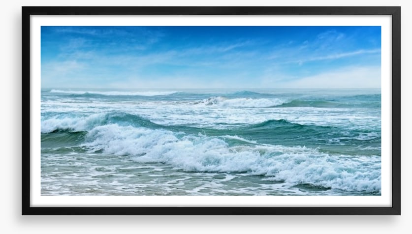 Lapping waves panorama