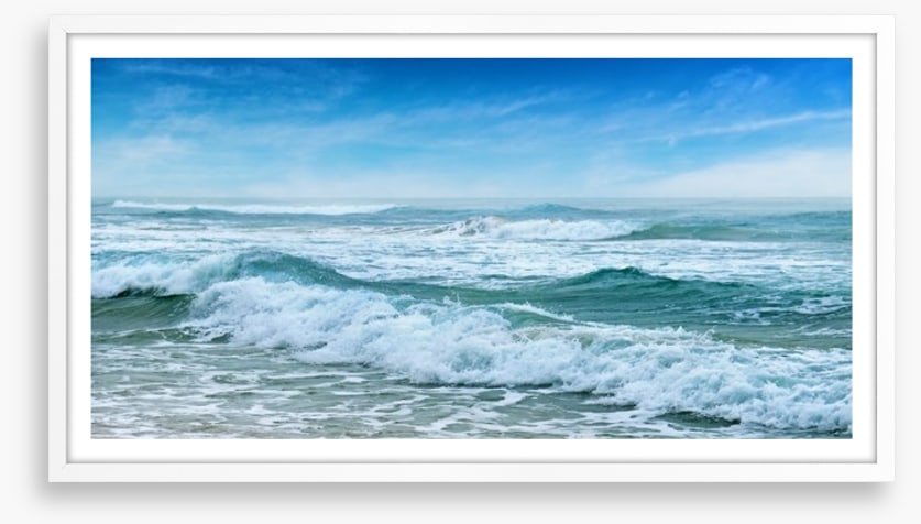 Lapping waves panorama