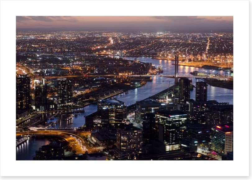 Aerial view of Melbourne