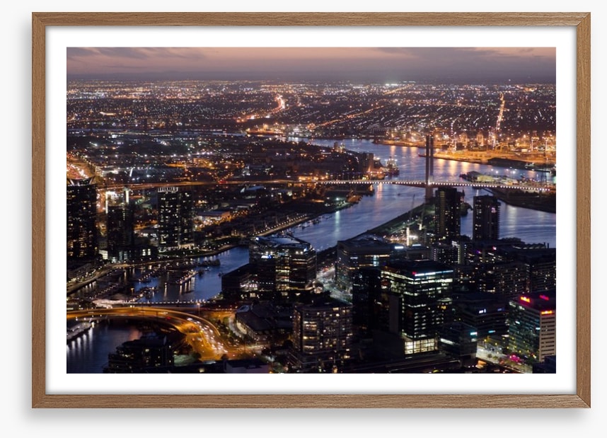 Aerial view of Melbourne