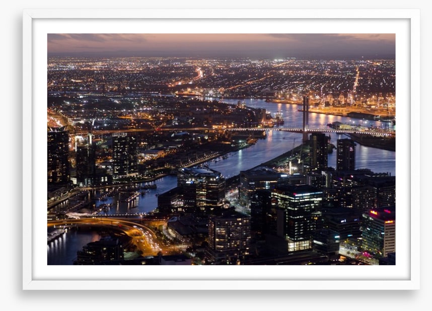 Aerial view of Melbourne