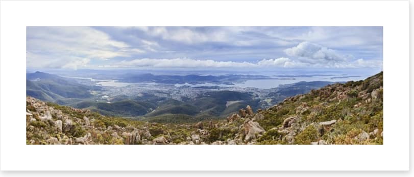 Hobart from Mt Wellington, Tasmania