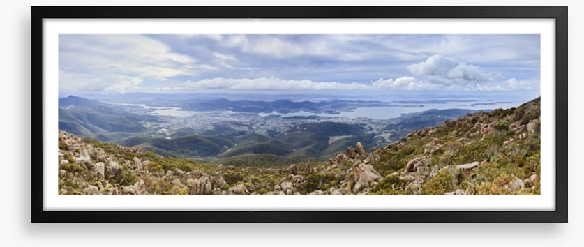 Hobart from Mt Wellington, Tasmania